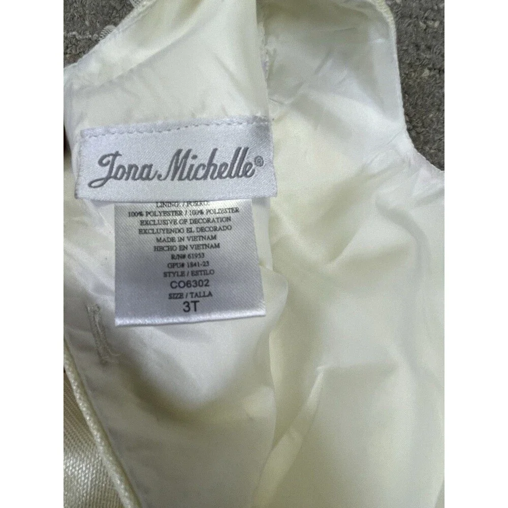 Jona Michelle Girls Dress 3T YellowPolka Dot Easter Holiday Sleeveless Tulle Bow